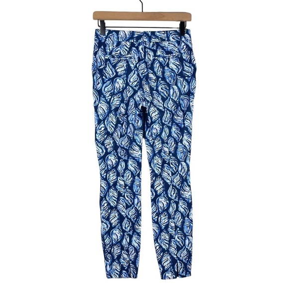 Lilly Pulitzer Skinny Pant Size 0 Keliani Stretch Conch Sea Shell Print Beach - Picture 5 of 10